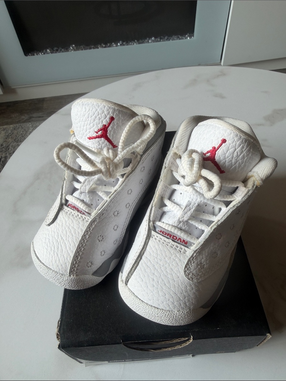 Jordan White & Red Toddler Sneakers - Iconic Jumpman Design